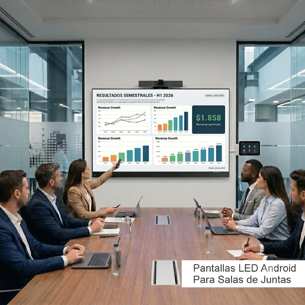 Pantallas LED SHARP Para Salas de Juntas Con Android Incluido