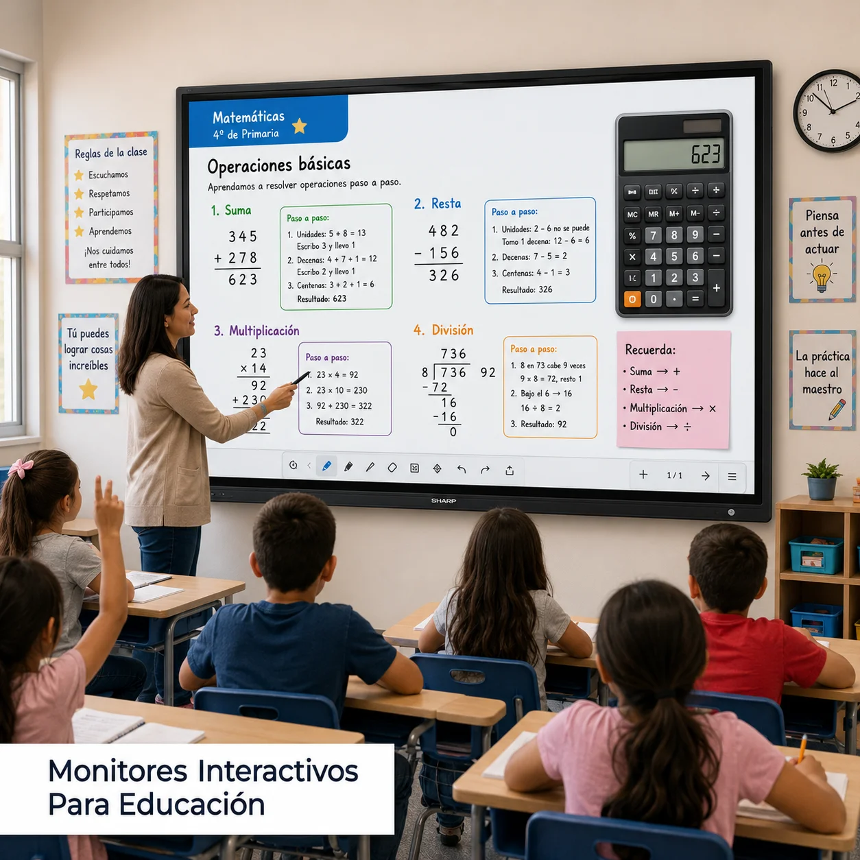 Monitores Interactivos SHARP Para Educación